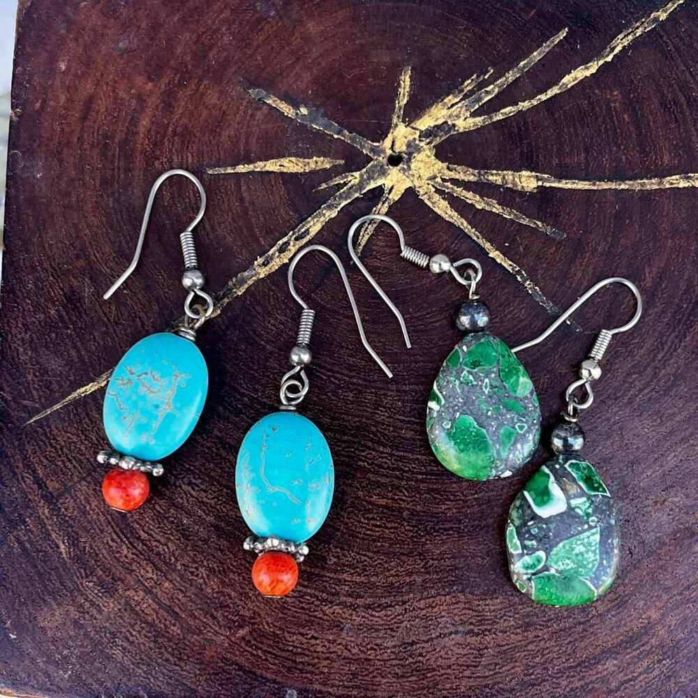 Southwestern Earrings Faux Gemstone cowgirl
